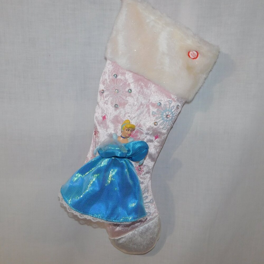 VTG Disney Cinderella Princess Musical Christmas Stocking Gemmy  16" *READ